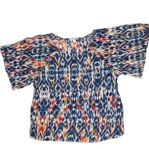 BLL New York Boho Women Size Small Blouse Short Sleeve Top